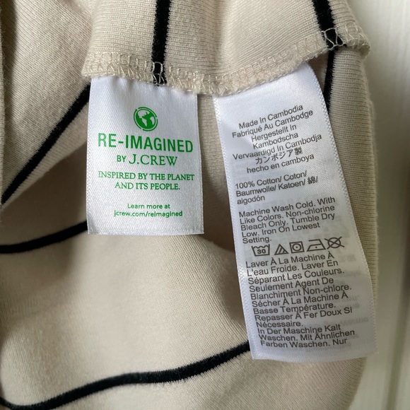 **SOLD** J. Crew — Slim Perfect Long Sleeve Tee in Dusty Ivory Black (S) - Picture 4 of 4